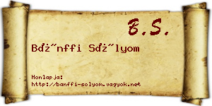 Bánffi Sólyom névjegykártya